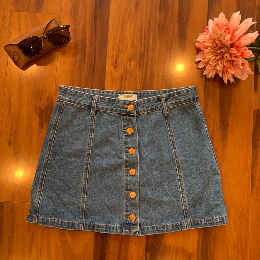 Juniors Forever 21 Denim Mini Skirt
